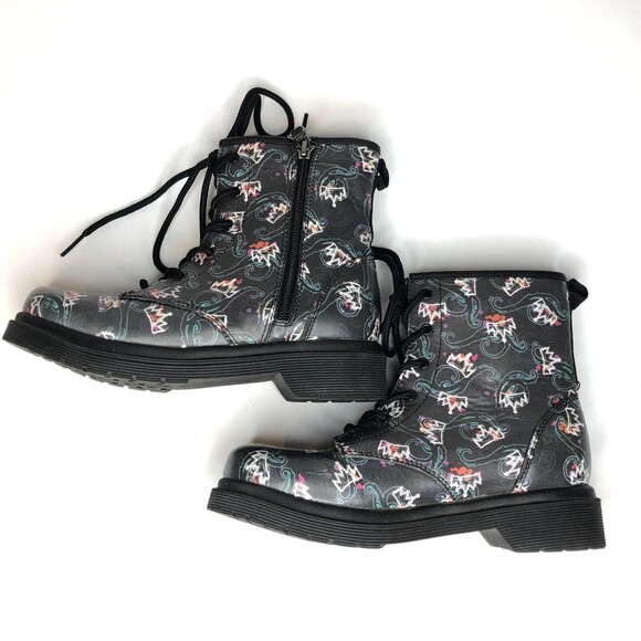 Disney D-Signed Descendants Sz 4 High Top Crown Pleaser 6 Eye Boots Girls - Picture 12 of 12